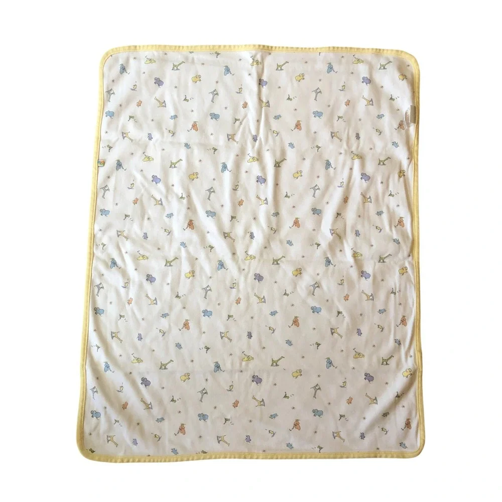 Vintage Carters John Lennon Yoko Ono Real Love Baby Blanket Yellow 1999 - Damage